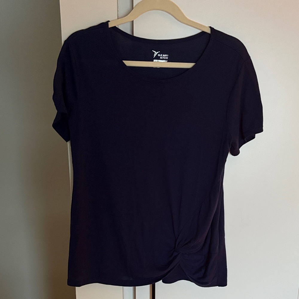 Old Navy Active Women's Go Dry Navy Short Sleeve Top